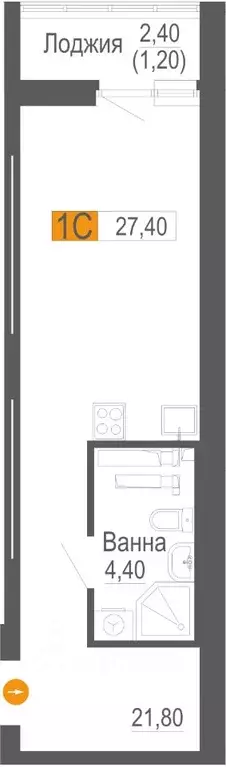 Студия Свердловская область, Екатеринбург Уктус жилрайон, Шинный мкр, ... - Фото 0