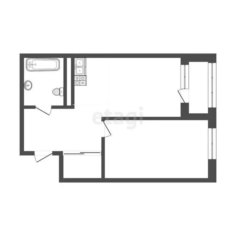 1-комнатная квартира: Тобольск, микрорайон Центральный, 28 (40 м) - Фото 1