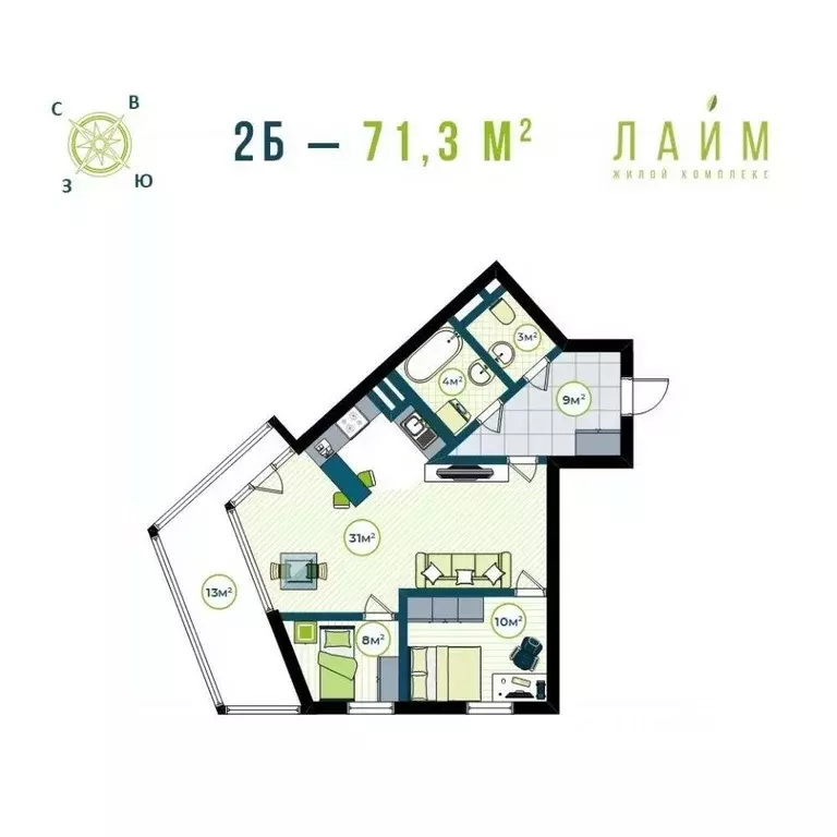 2-к кв. Приморский край, Владивосток Бам мкр,  (64.6 м) - Фото 0