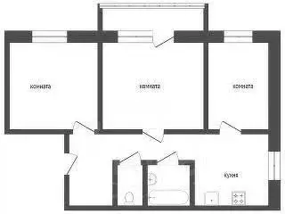 3-к кв. Курганская область, Курган Пролетарская ул., 52 (53.4 м) - Фото 2