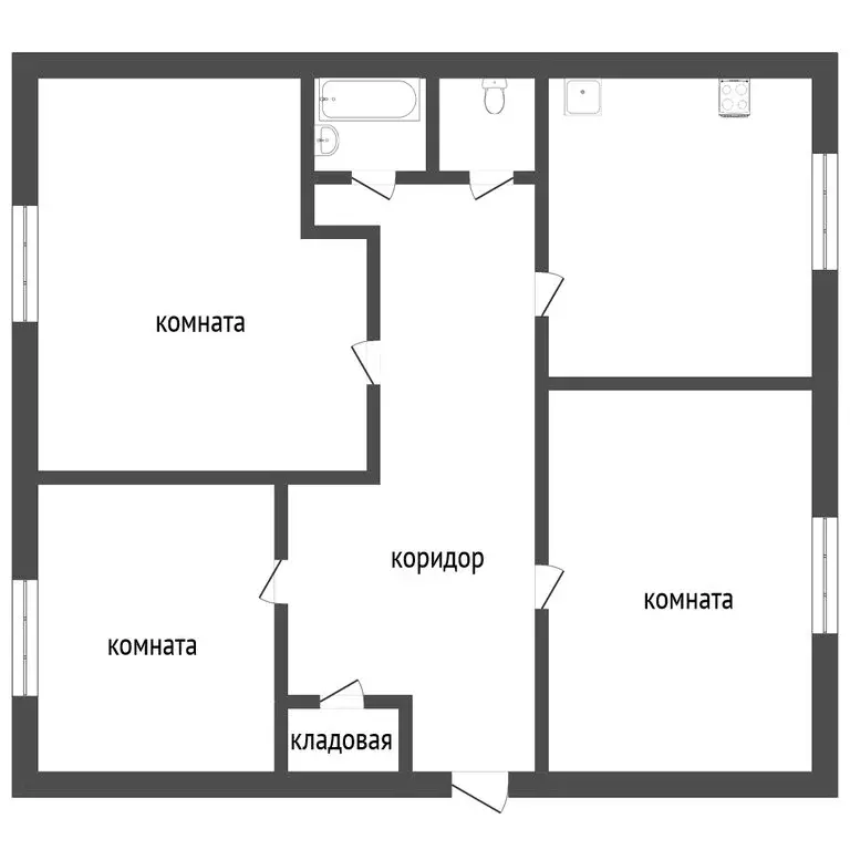 3-комнатная квартира: Ирбит, улица Горького, 7Б (63 м) - Фото 0