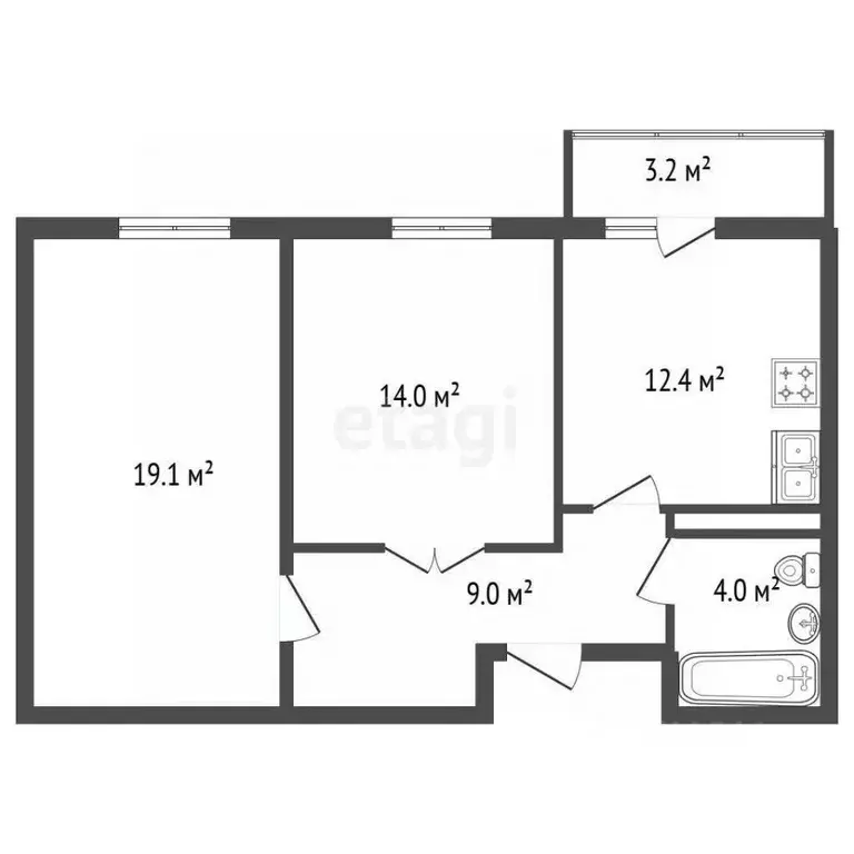 2-к кв. Санкт-Петербург Днепропетровская ул., 37 (59.0 м) - Фото 2