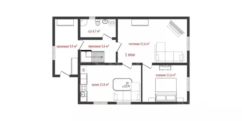 Дом в Смоленская область, Починковский муниципальный округ, д. Дивинка ... - Фото 2