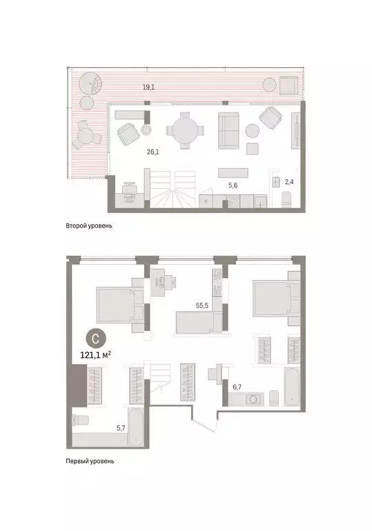 3-комнатная квартира: Тюмень, Причальная улица, 5 (121.1 м) - Фото 2