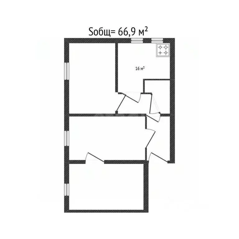 3-к кв. Брянская область, Брянск Болховская ул., 1А (66.9 м) - Фото 1