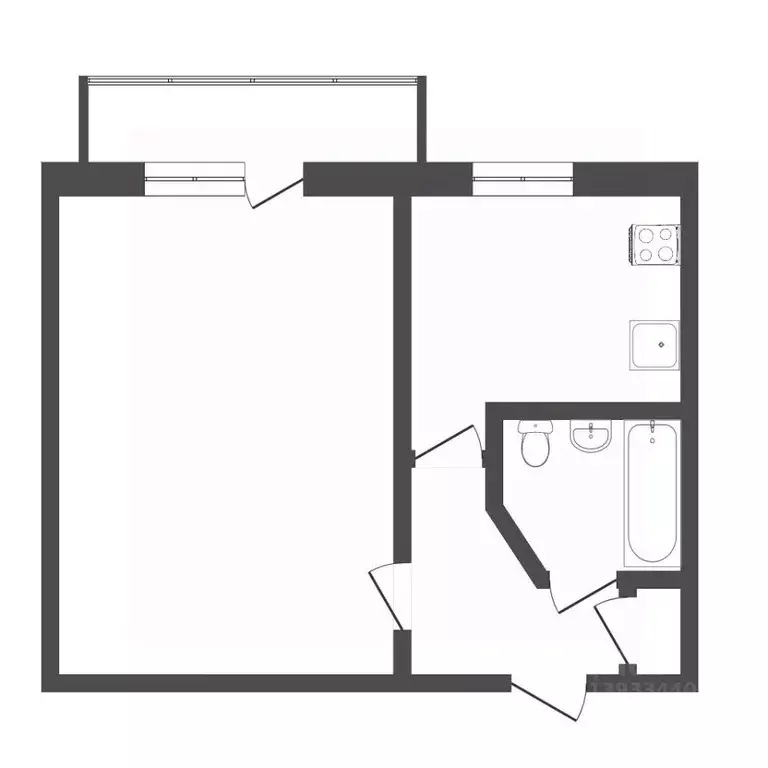 1-к кв. Тюменская область, Тюмень Кольский пер., 1 (28.9 м) - Фото 1