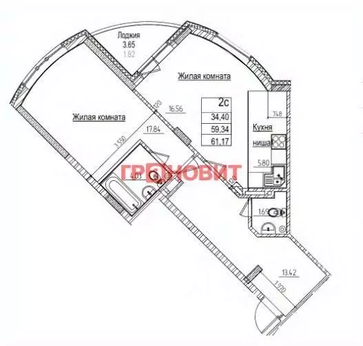 1-к кв. Новосибирская область, Новосибирск ул. Дуси Ковальчук, 242 ... - Фото 1