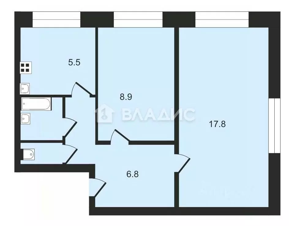 Комната Санкт-Петербург ул. Партизана Германа, 33 (17.8 м) - Фото 1