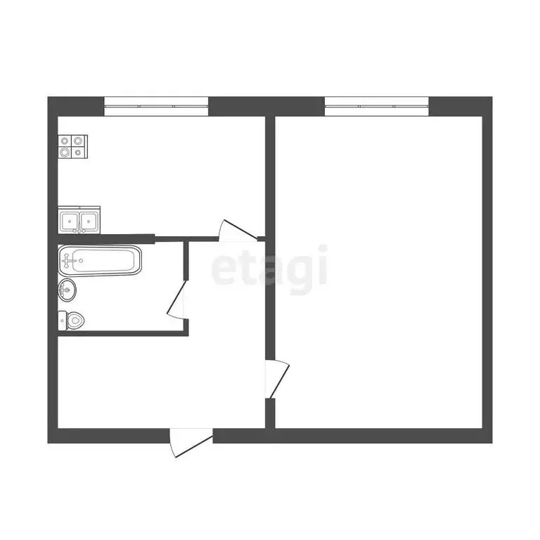 1-комнатная квартира: Дмитров, 2-я Центральная улица, 3 (32.5 м) - Фото 1