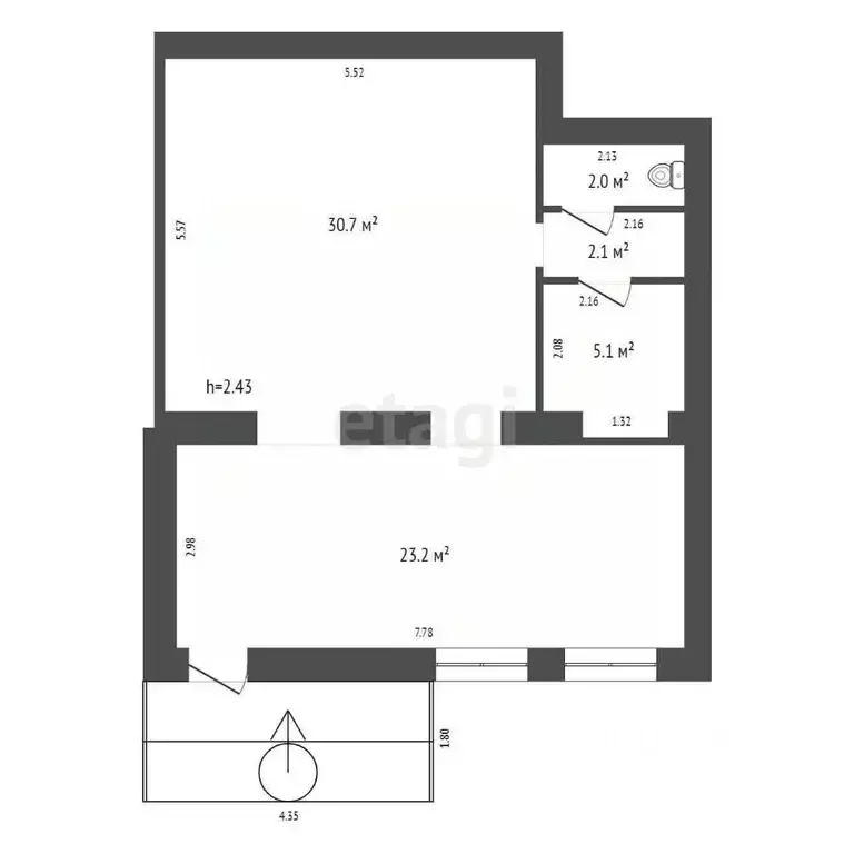Торговая площадь в Брянская область, Брянск ул. Крахмалева, 19 (63 м) - Фото 2