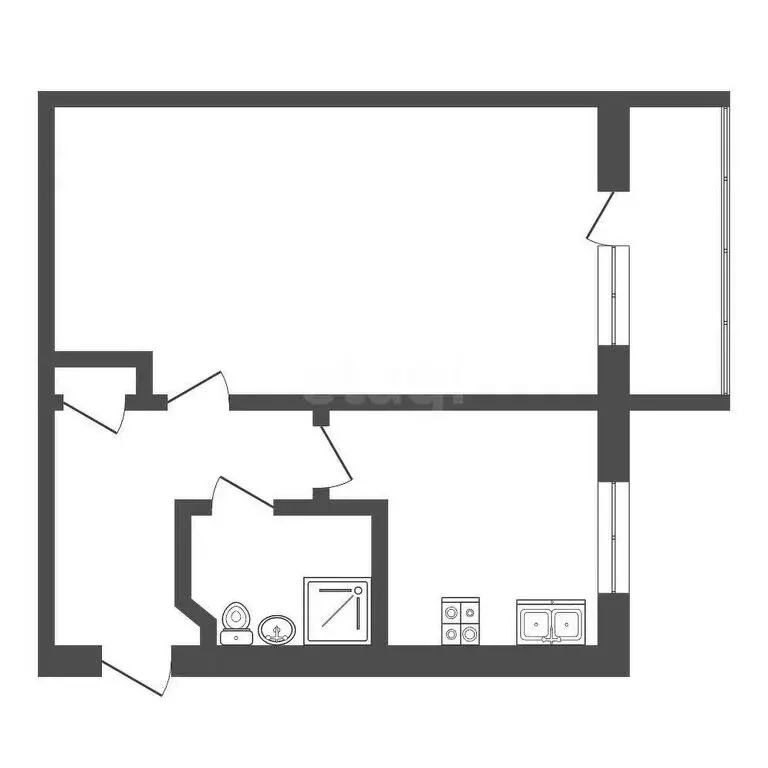 1-комнатная квартира: Тверь, улица Вагжанова, 5 (30.7 м) - Фото 1
