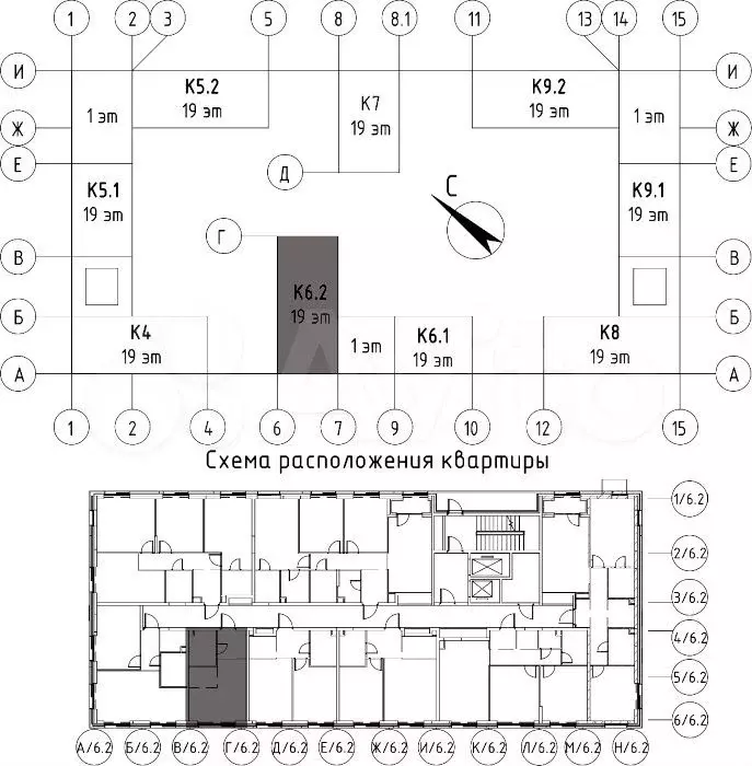 Квартира-студия, 24,9 м, 2/17 эт. - Фото 1