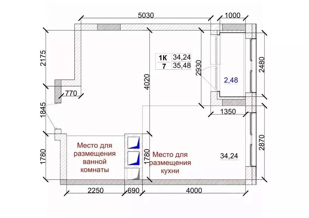 1-к кв. Кемеровская область, Кемерово ул. Дружбы, 9 (35.48 м) - Фото 0