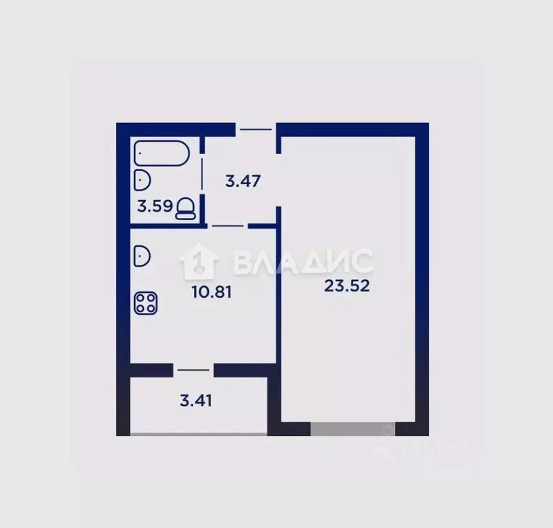1-к кв. Липецкая область, Липецк ул. Дмитрия Фурсова, 4 (43.09 м) - Фото 2