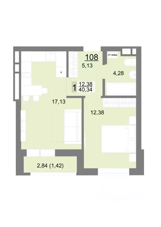 1-к кв. Свердловская область, Екатеринбург ул. Тенистая, 8с5 (40.34 м) - Фото 0