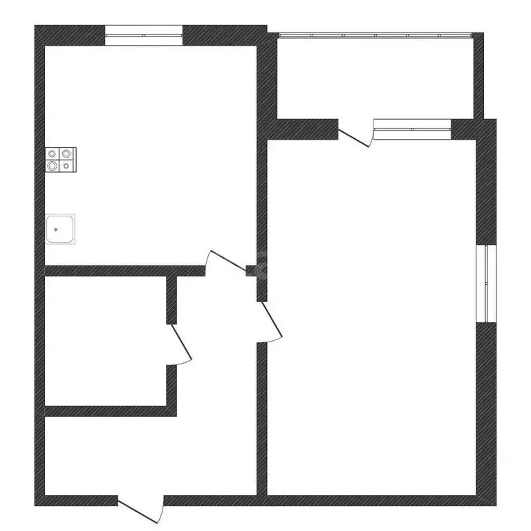 1-комнатная квартира: Обнинск, Комсомольская улица, 11 (34.2 м) - Фото 1