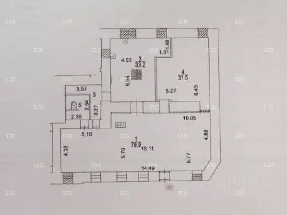 Помещение свободного назначения в Москва Рождественский бул., 10/7С1 ... - Фото 1