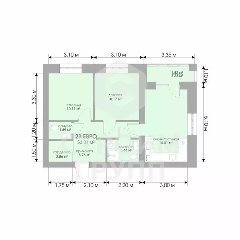 2-к кв. Владимирская область, Суздаль  (53.81 м) - Фото 1