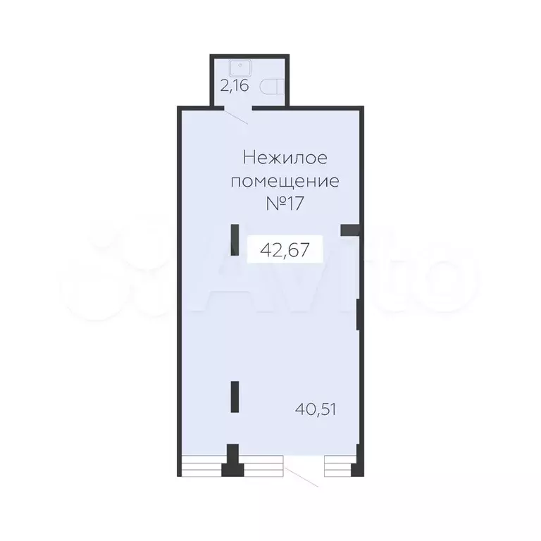 Продам помещение свободного назначения, 42.67 м - Фото 0