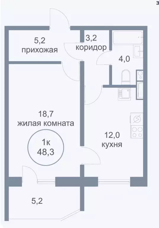 1-к кв. Ханты-Мансийский АО, Нефтеюганск 6-й мкр, 11 (43.1 м) - Фото 0