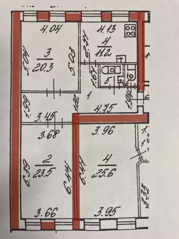 2-к кв. Санкт-Петербург Большая Разночинная ул., 19а (76.7 м) - Фото 2