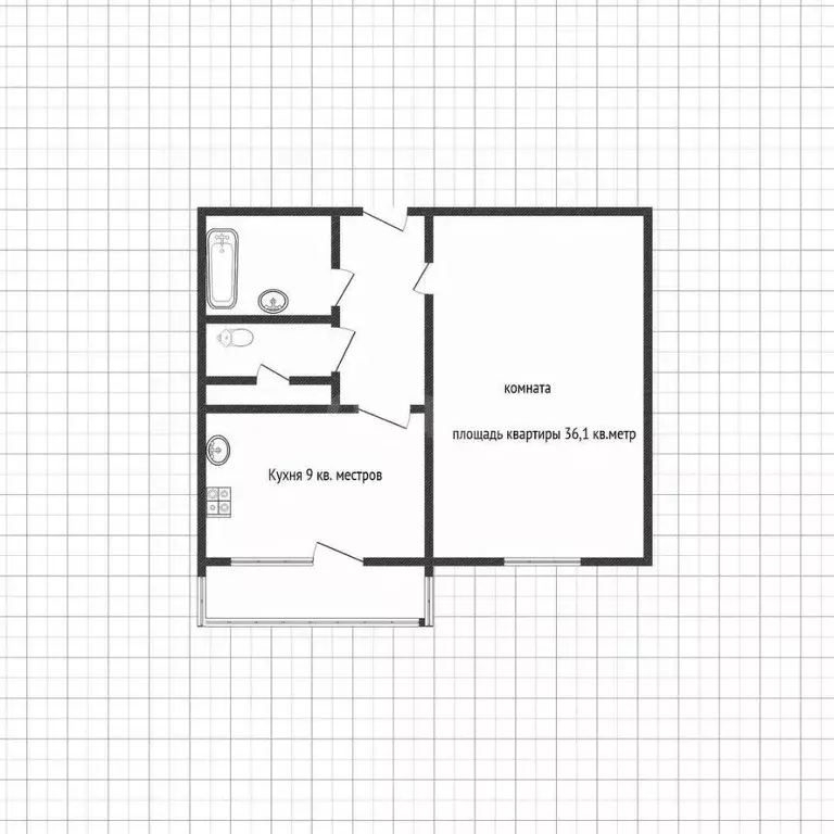 1-к кв. Белгородская область, Белгородский район, Дубовское с/пос, ... - Фото 2