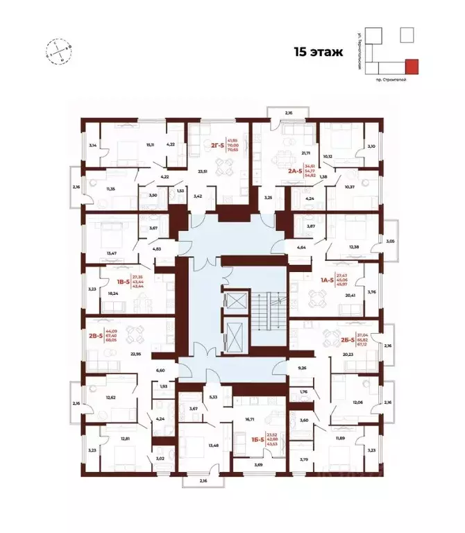 2-к кв. Пензенская область, Пенза Арбери жилой комплекс (70.65 м) - Фото 2