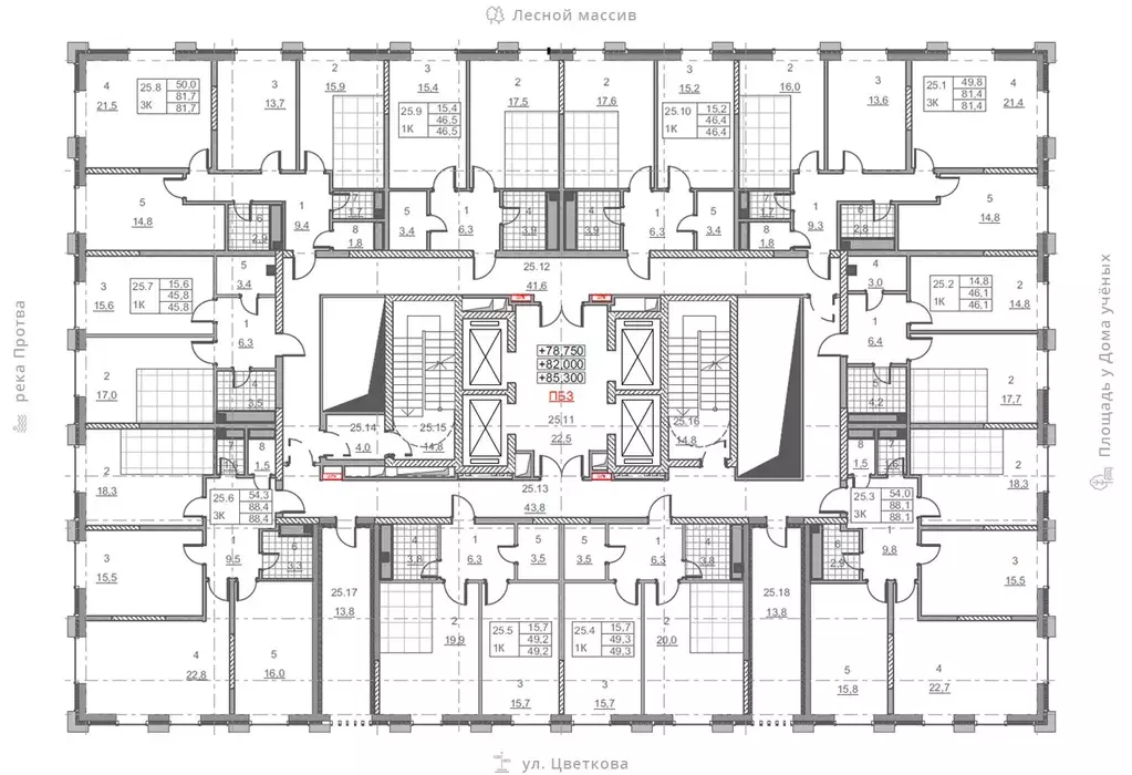 1-к кв. Калужская область, Обнинск ул. Усачева (45.8 м) - Фото 2