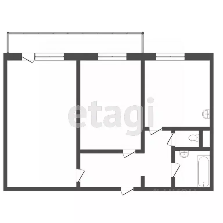 2-к кв. Томская область, Томск просп. Мира, 29 (54.0 м) - Фото 2