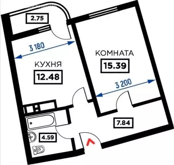 1-комнатная квартира: Краснодар, Воронежская улица, 47/11 (40.3 м) - Фото 0