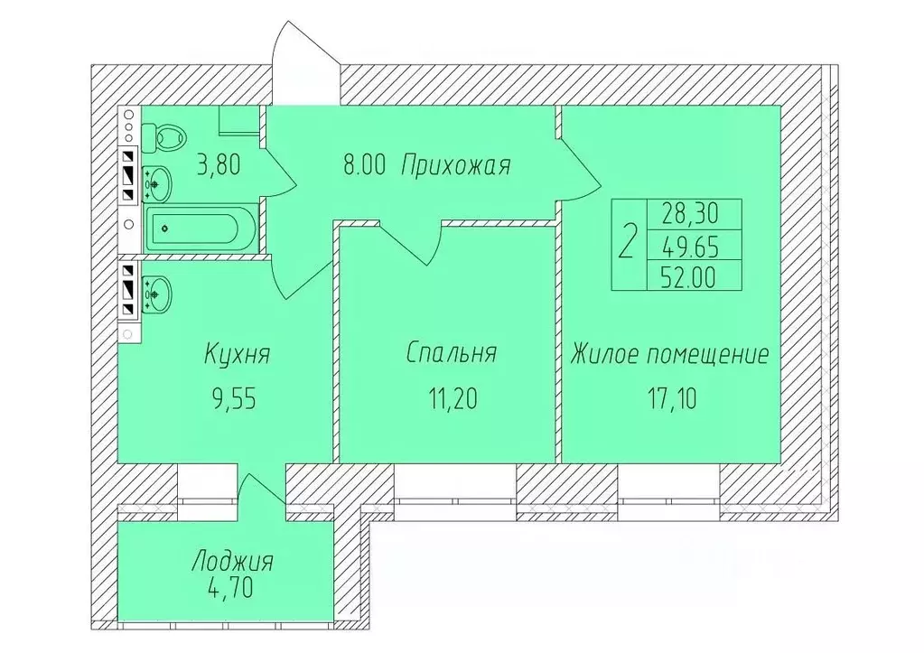 2-к кв. Белгородская область, Старый Оскол Степной мкр,  (52.0 м) - Фото 0