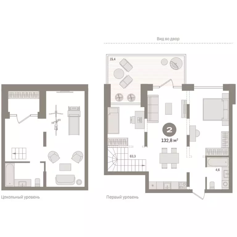1-комнатная квартира: Тюмень, Причальная улица, 5 (139.13 м) - Фото 2