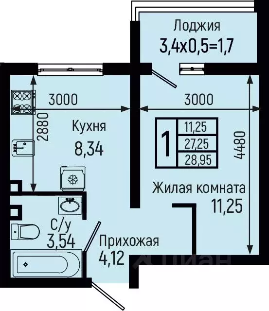 1-к кв. Краснодарский край, Туапсинский муниципальный округ, с. Небуг ... - Фото 1