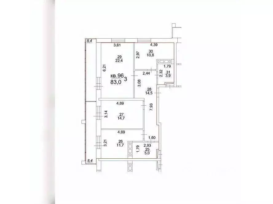3-к кв. Томская область, Томск тракт Московский, 107 (83.0 м) - Фото 1