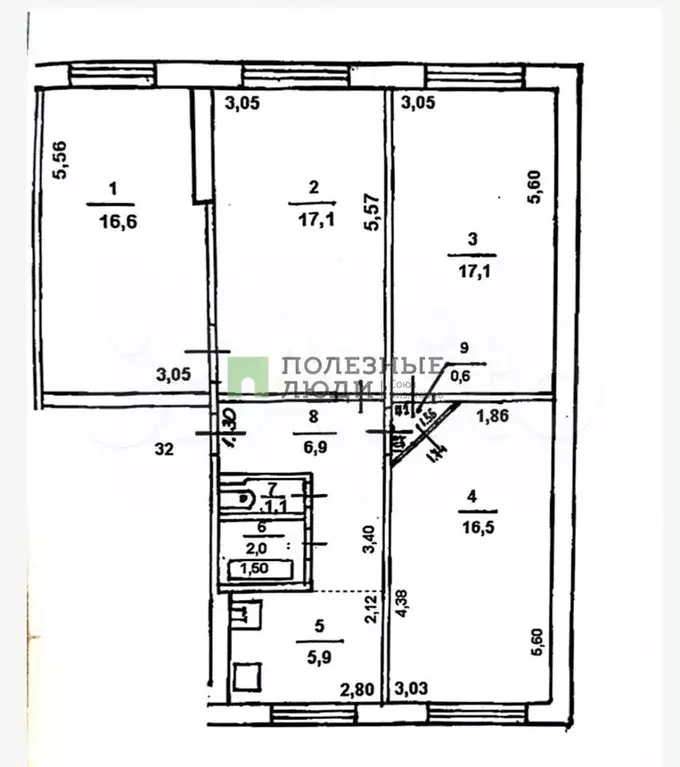 4-к. квартира, 83,8 м, 5/5 эт. - Фото 0