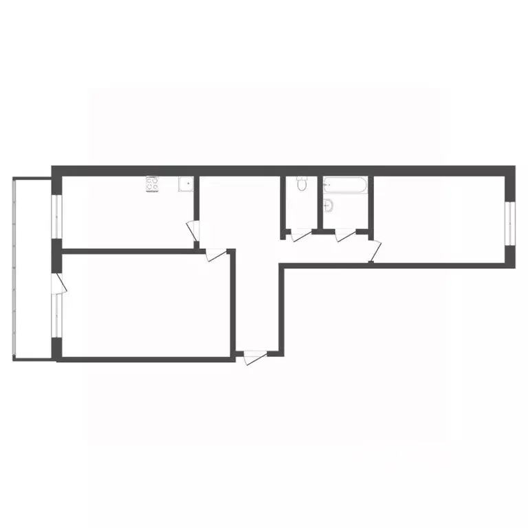 3-к кв. Тюменская область, Тюмень ул. Александра Протозанова, 10 (78.8 ... - Фото 2