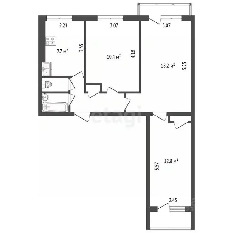 Комната Пермский край, Пермь Подлесная ул., 23/2 (13.0 м) - Фото 1