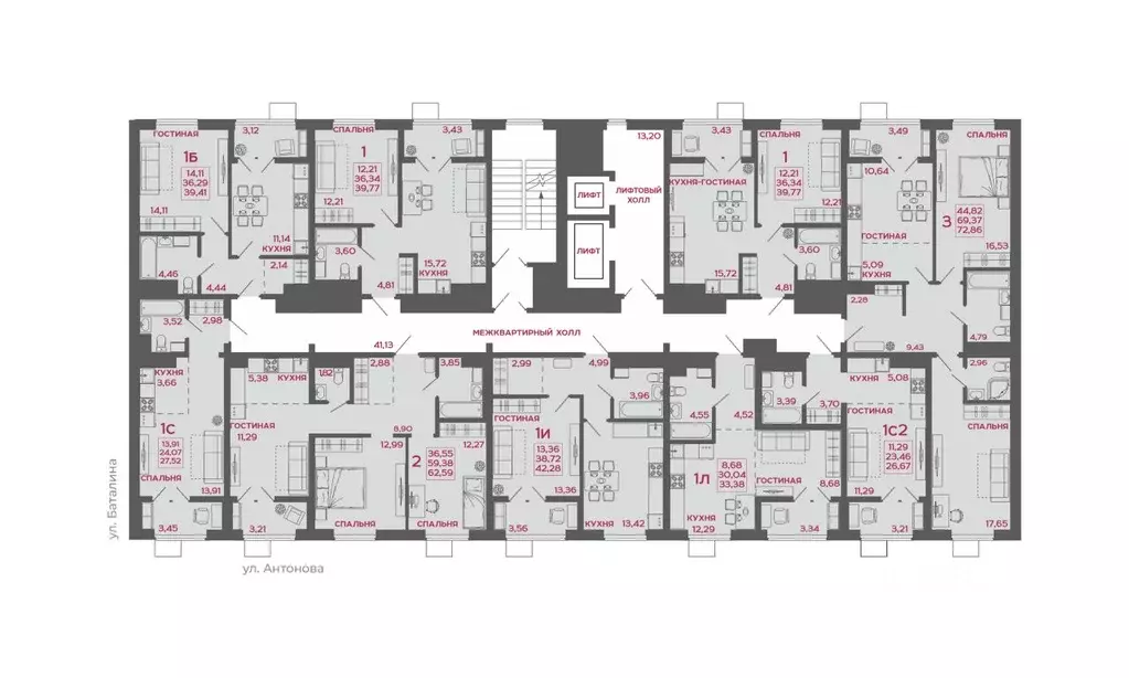 1-к кв. Пензенская область, Пенза Микрорайон Новобережье жилой ... - Фото 2