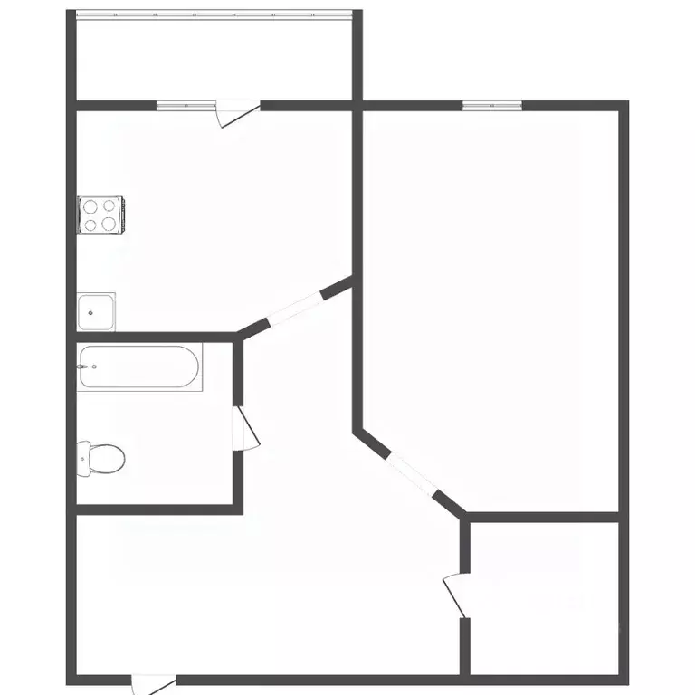 1-к кв. Амурская область, Благовещенск Игнатьевское ш., 12/2 (38.8 м) - Фото 1