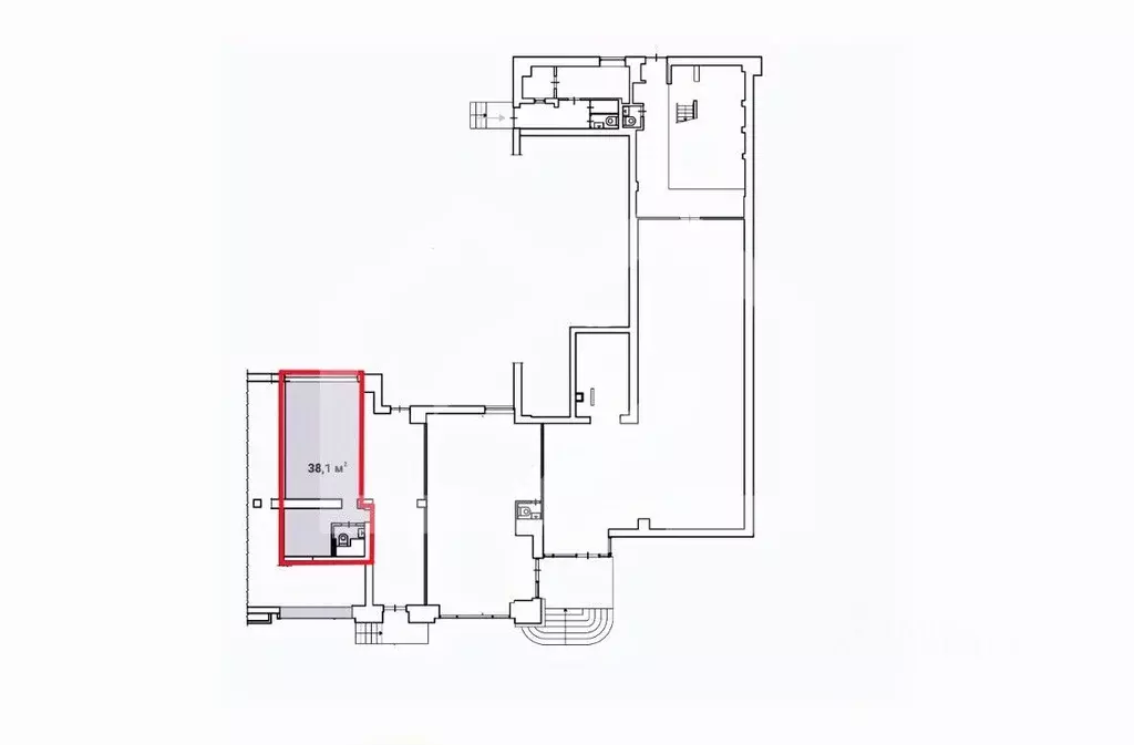 Торговая площадь в Москва Калужская пл., 1К1 (38 м) - Фото 1