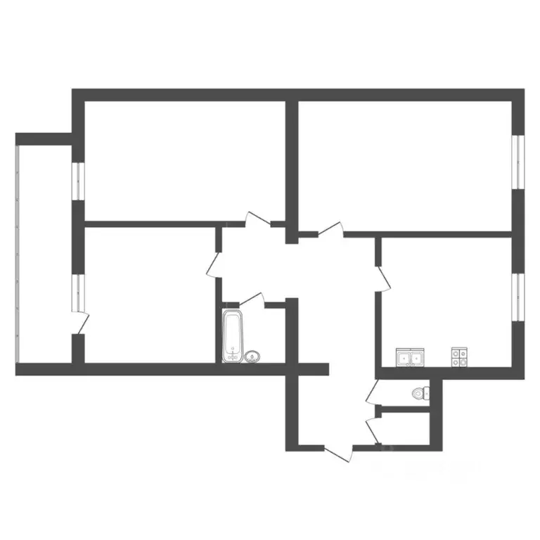 3-к кв. Тюменская область, Тюмень ул. Чернышевского, 2Бк4 (96.2 м) - Фото 2