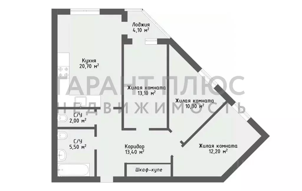 3-к кв. Липецкая область, Липецк ул. Имени Мичурина, 24 (81.3 м) - Фото 1