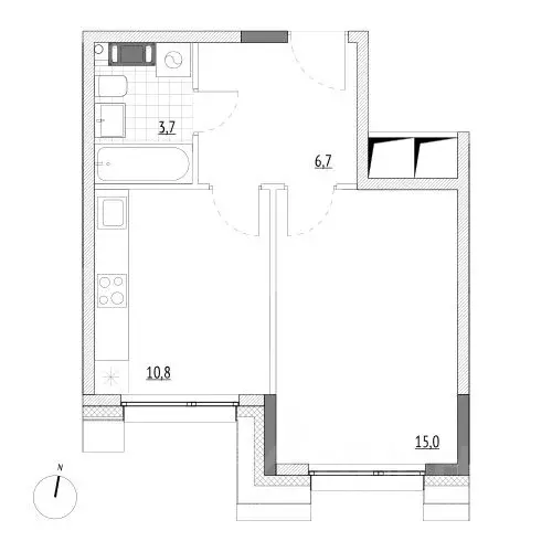 1-к кв. Москва, Москва, Зеленоград 14-й мкр,  (36.2 м) - Фото 0