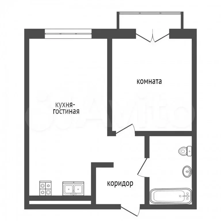 1-к. квартира, 40 м, 8/10 эт. - Фото 0