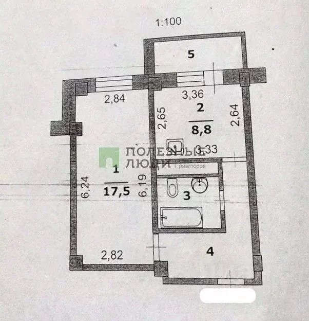 1-к кв. Белгородская область, Белгород ул. 5 Августа, 35 (41.0 м) - Фото 2
