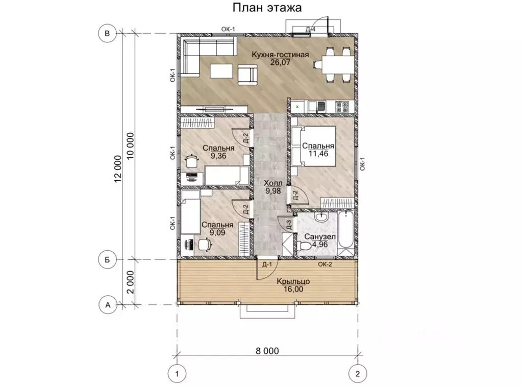 Дом в Башкортостан, Уфимский район, Красноярский сельсовет, с. ... - Фото 2