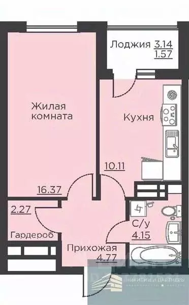 1-к кв. Воронежская область, Воронеж ул. Ломоносова, 116Б (39.2 м) - Фото 0