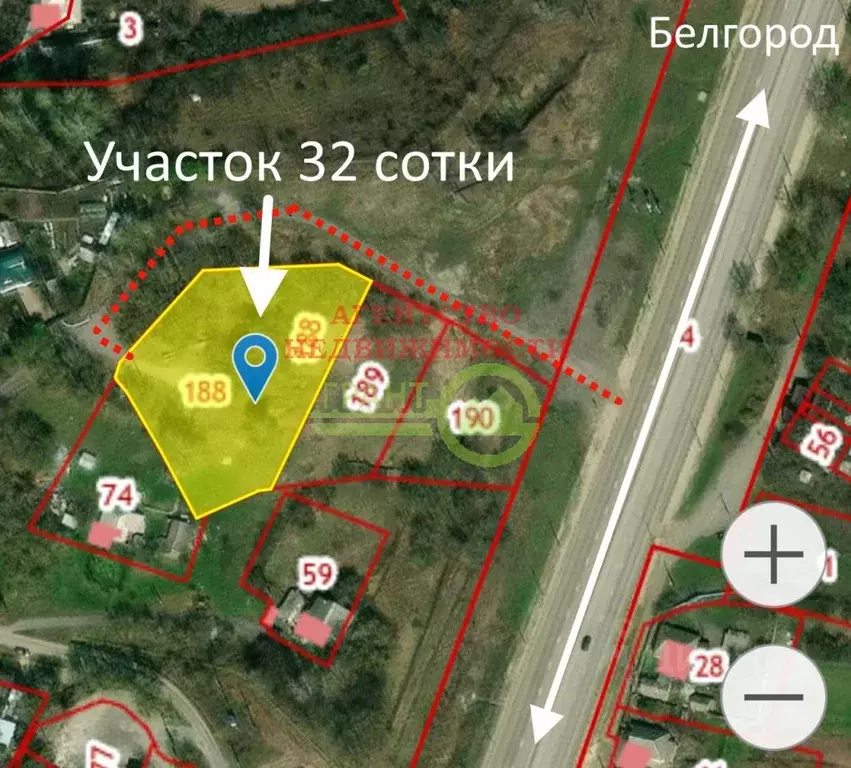 Участок в Белгородская область, Белгородский район, Майское с/пос, с. ... - Фото 0