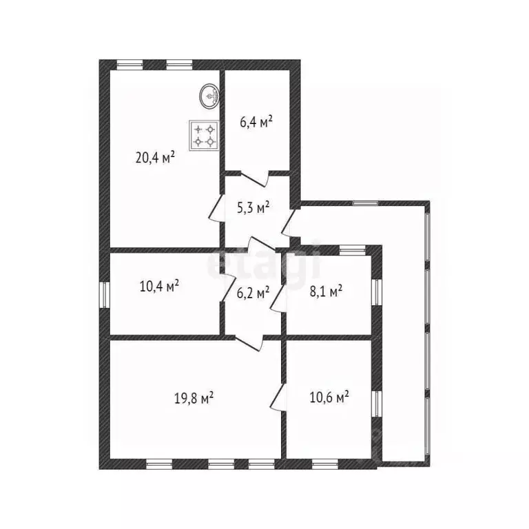 Дом в Белгородская область, Валуйки ул. Суржикова, 25 (87 м) - Фото 2