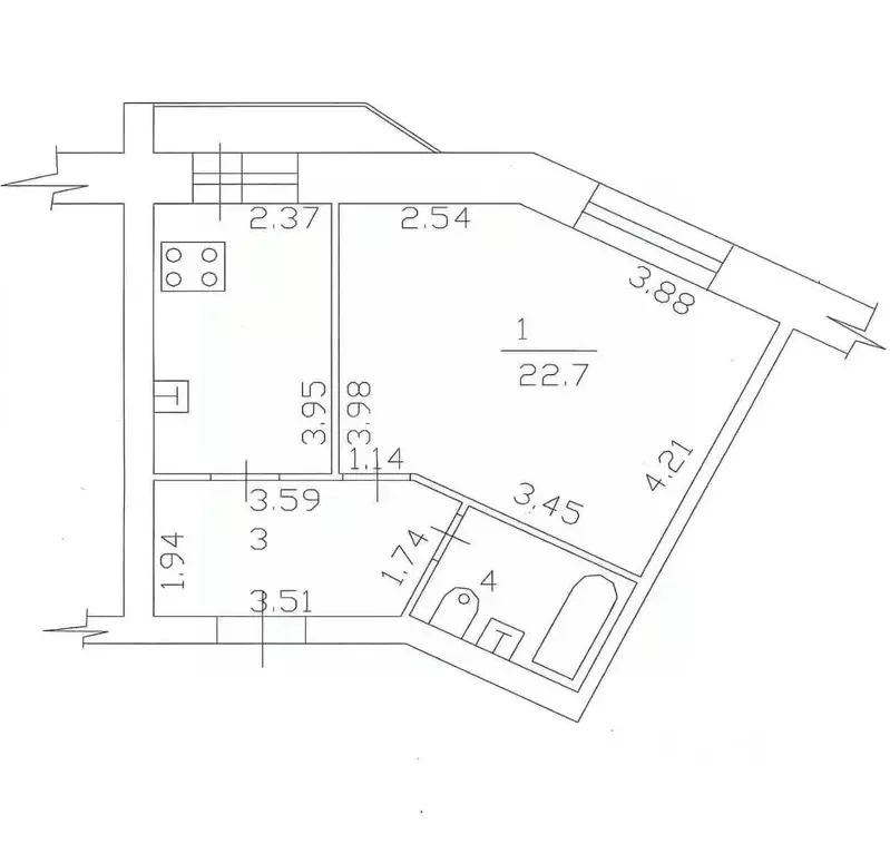 1-к кв. Татарстан, Казань Чистопольская ул., 75 (43.9 м) - Фото 2